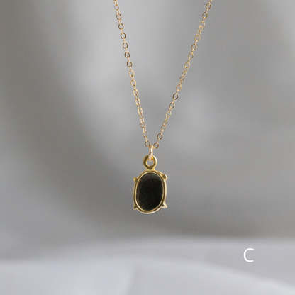 【3点限定】1点ものブラックオパールネックレス（14kgf)