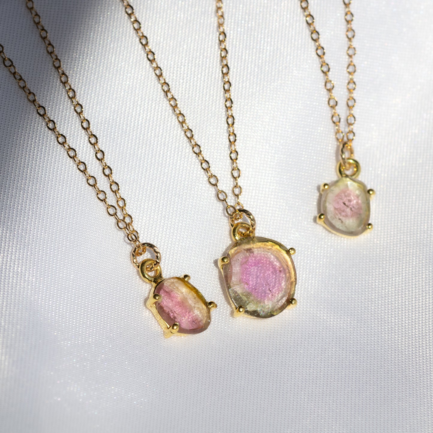 【3点限定】1点もの天然バイカラートルマリンネックレス（14kgf)