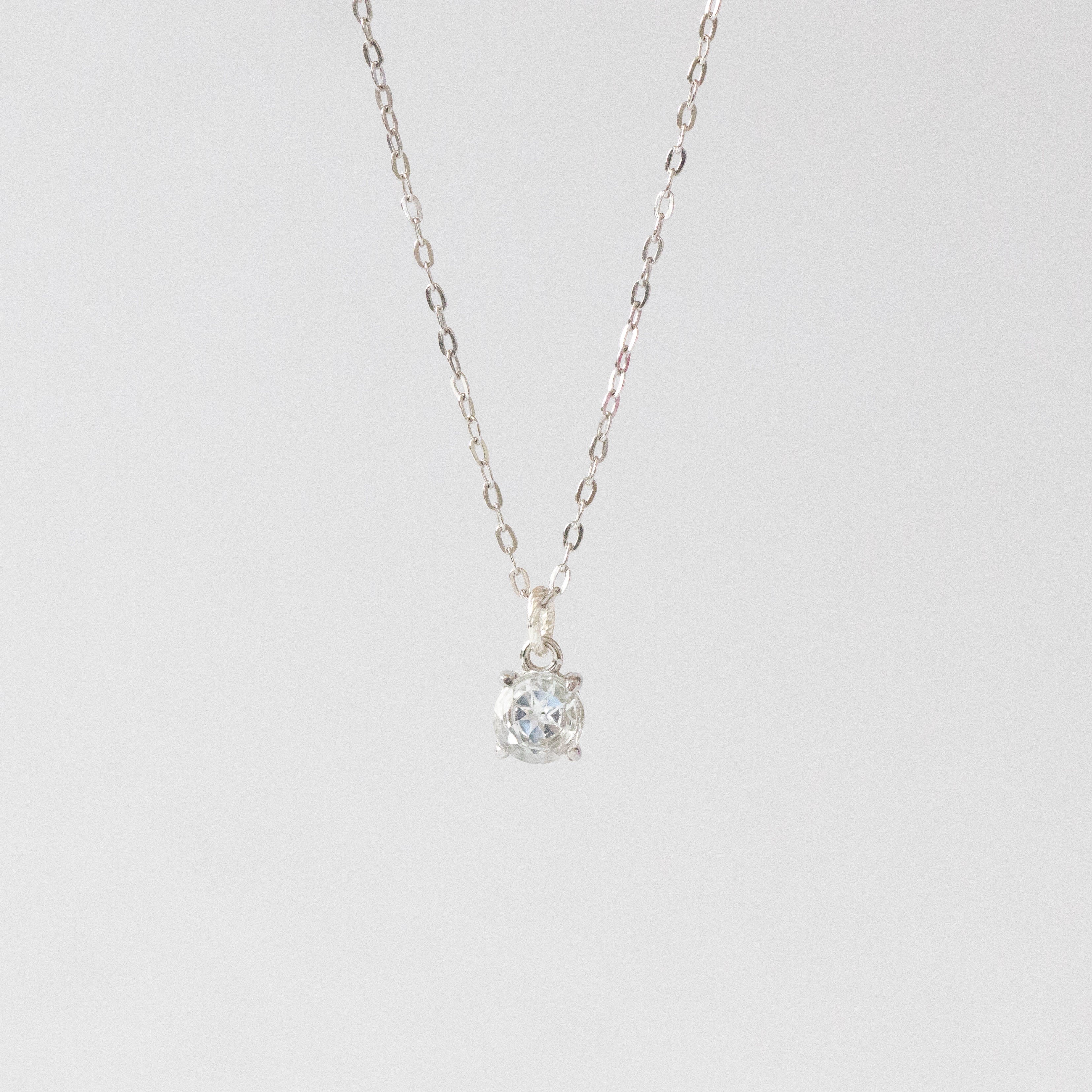Silver925】宝石質AAAホワイトトパーズ 1粒ネックレス – Stream Jewelry