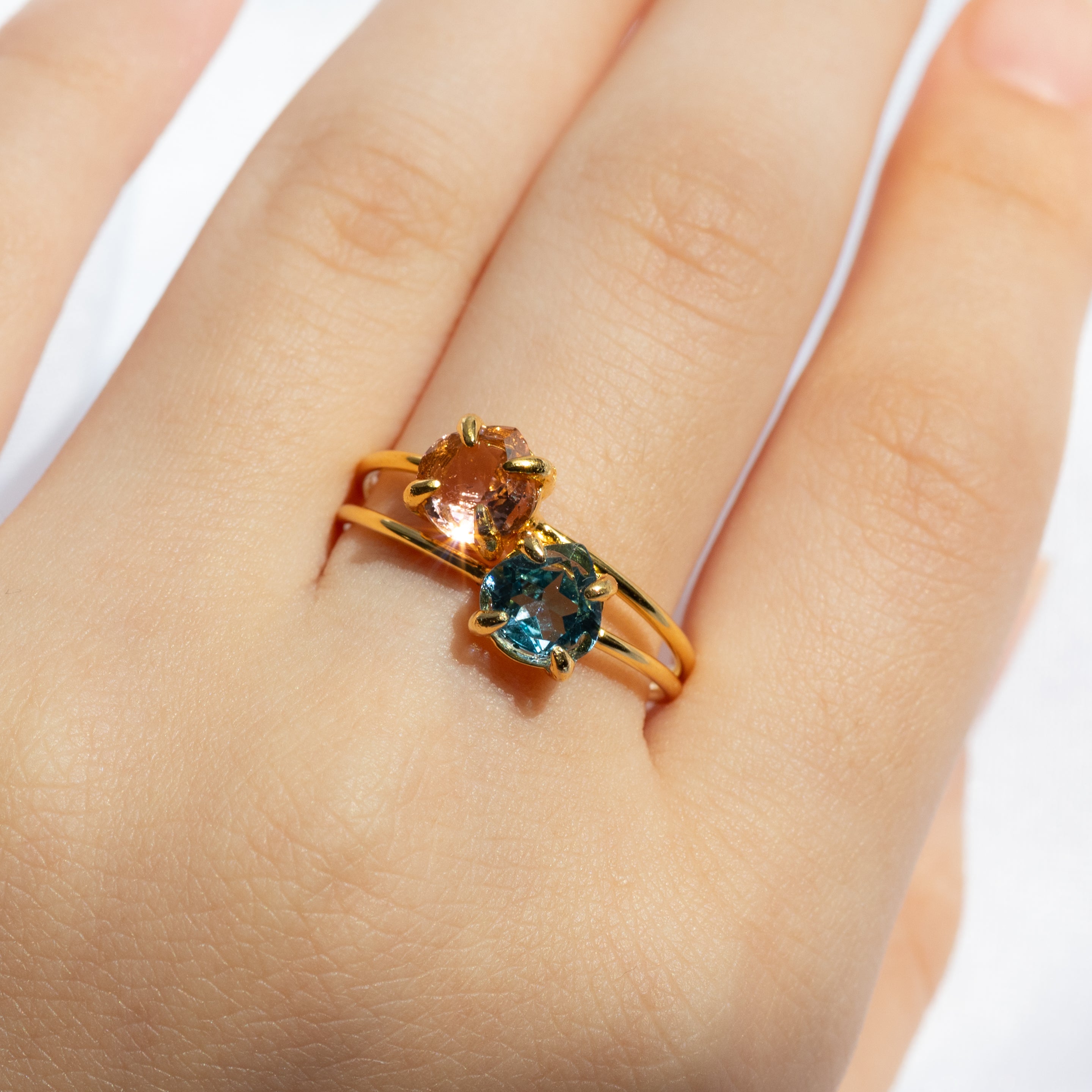 数量限定】宝石質AAAピンクトルマリン マロンリング（Silver925