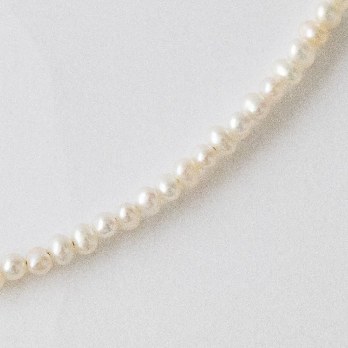 【上品ホワイト】淡水パール マンテルショートネックレス（Silver925 18kgp）