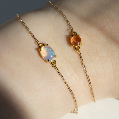 【14kgfチェーン】宝石質インペリアルトパーズ ブレスレット