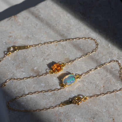 【14kgfチェーン】宝石質インペリアルトパーズ ブレスレット