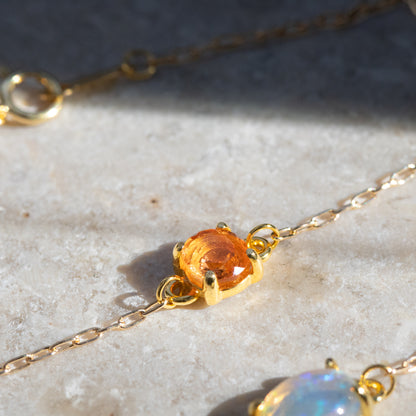 【14kgfチェーン】宝石質インペリアルトパーズ ブレスレット