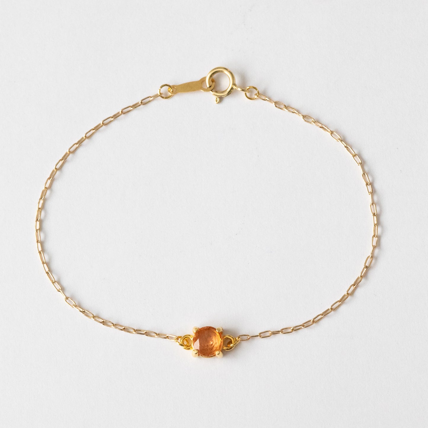 【14kgfチェーン】宝石質インペリアルトパーズ ブレスレット