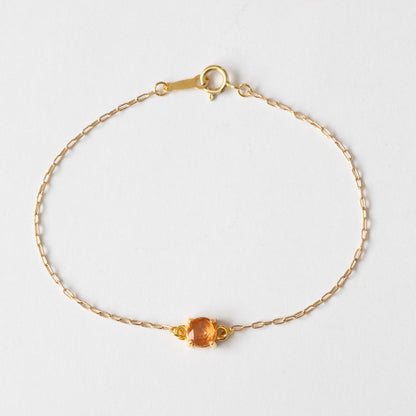 【14kgfチェーン】宝石質インペリアルトパーズ ブレスレット