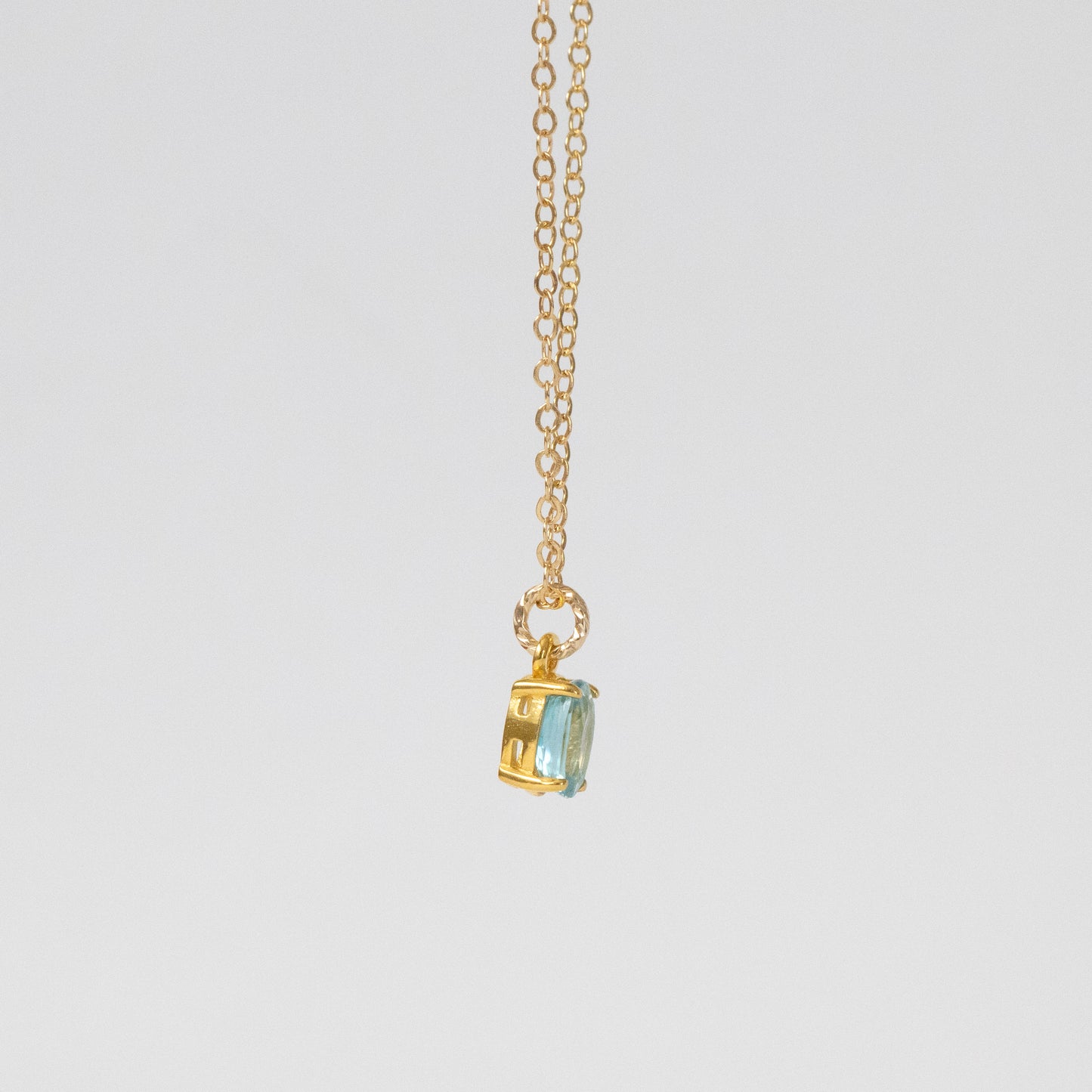 【2点セット】天然ブルージルコン リング＆ネックレス（Holiday collection2025）