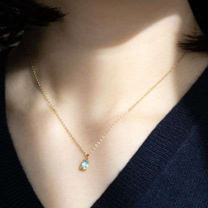 【2点セット】天然ブルージルコン リング＆ネックレス（Holiday collection2025）