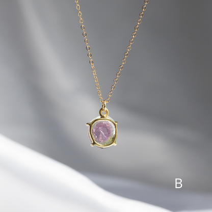 【3点限定】1点もの天然バイカラートルマリンネックレス（14kgf)