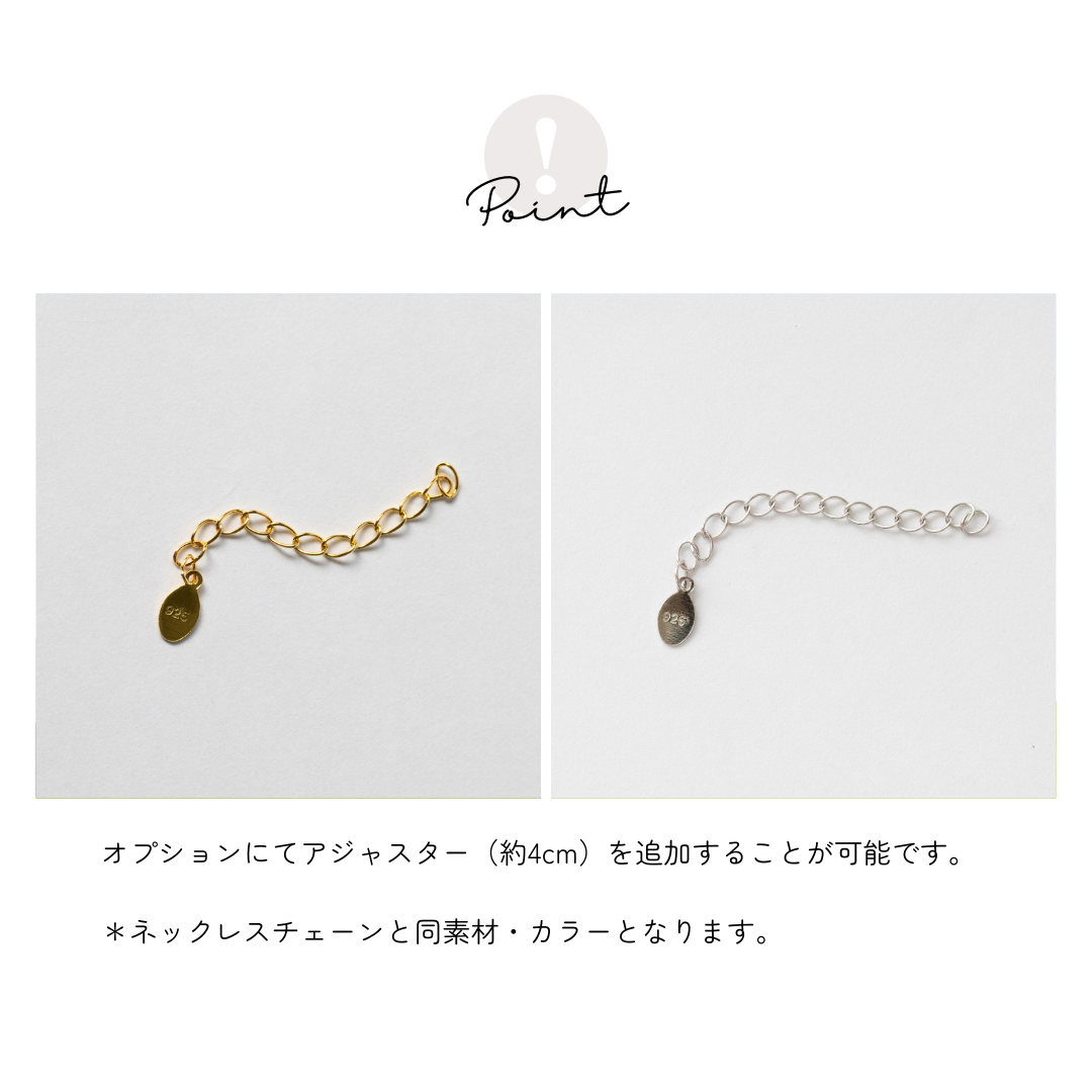 【6colors】ホワイトシェルフラワー×天然石チャーム 2wayネックレス（Silver925 18Kgp／ロジウム）