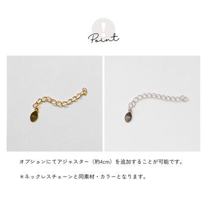 【6colors】ホワイトシェルフラワー×天然石チャーム 2wayネックレス（Silver925 18Kgp／ロジウム）