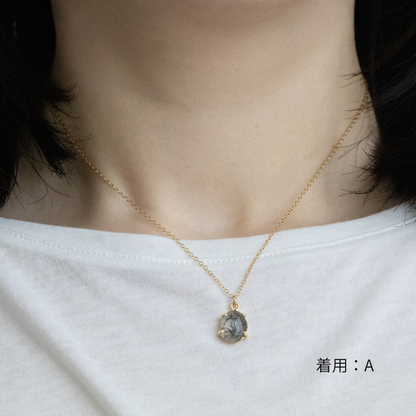 【3点限定】1点もの天然トルマリンクォーツ ネックレス（14kgf)