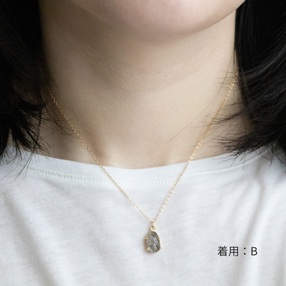 【3点限定】1点もの天然トルマリンクォーツ ネックレス（14kgf)