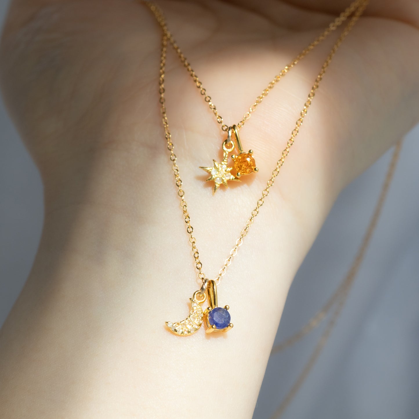 【人気再販売】2Way 天然ダイヤモンドチャームネックレス