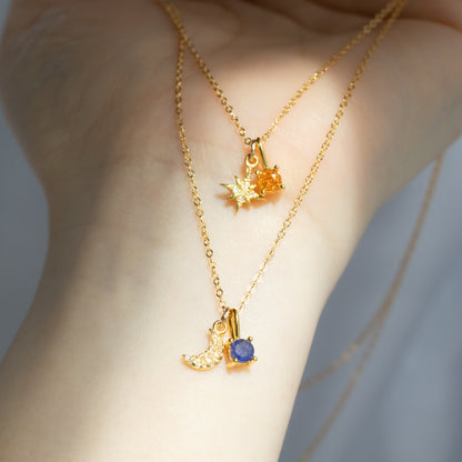 【人気再販売】2Way 天然ダイヤモンドチャームネックレス
