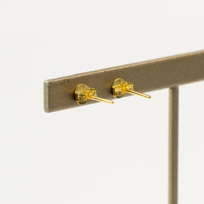 【天然】ホワイトシェル フラワーピアス（Silver925 18kgp）