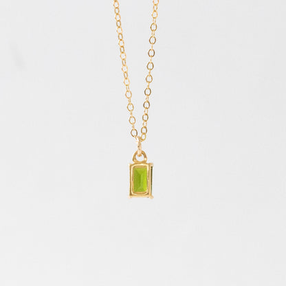 【上品】宝石質AAAクロムダイオプサイド レクタングルネックレス（14kgf）