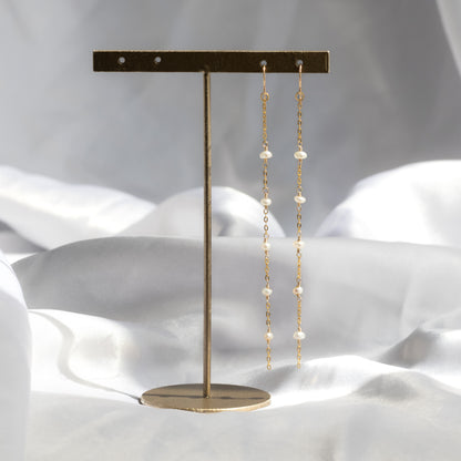 【ピアス／イヤリング】淡水パール ステーションピアス