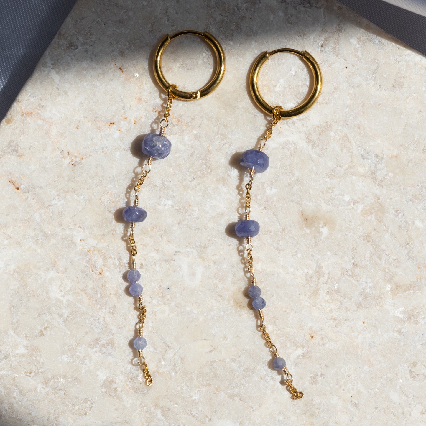 【ピアス／イヤリング】 天然タンザナイト ステーションピアス