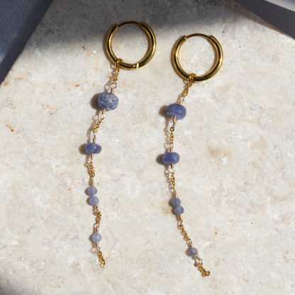 【ピアス／イヤリング】 天然タンザナイト ステーションピアス