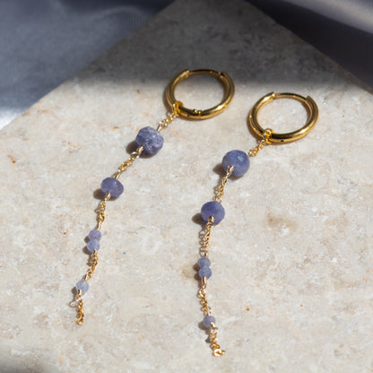 【ピアス／イヤリング】 天然タンザナイト ステーションピアス