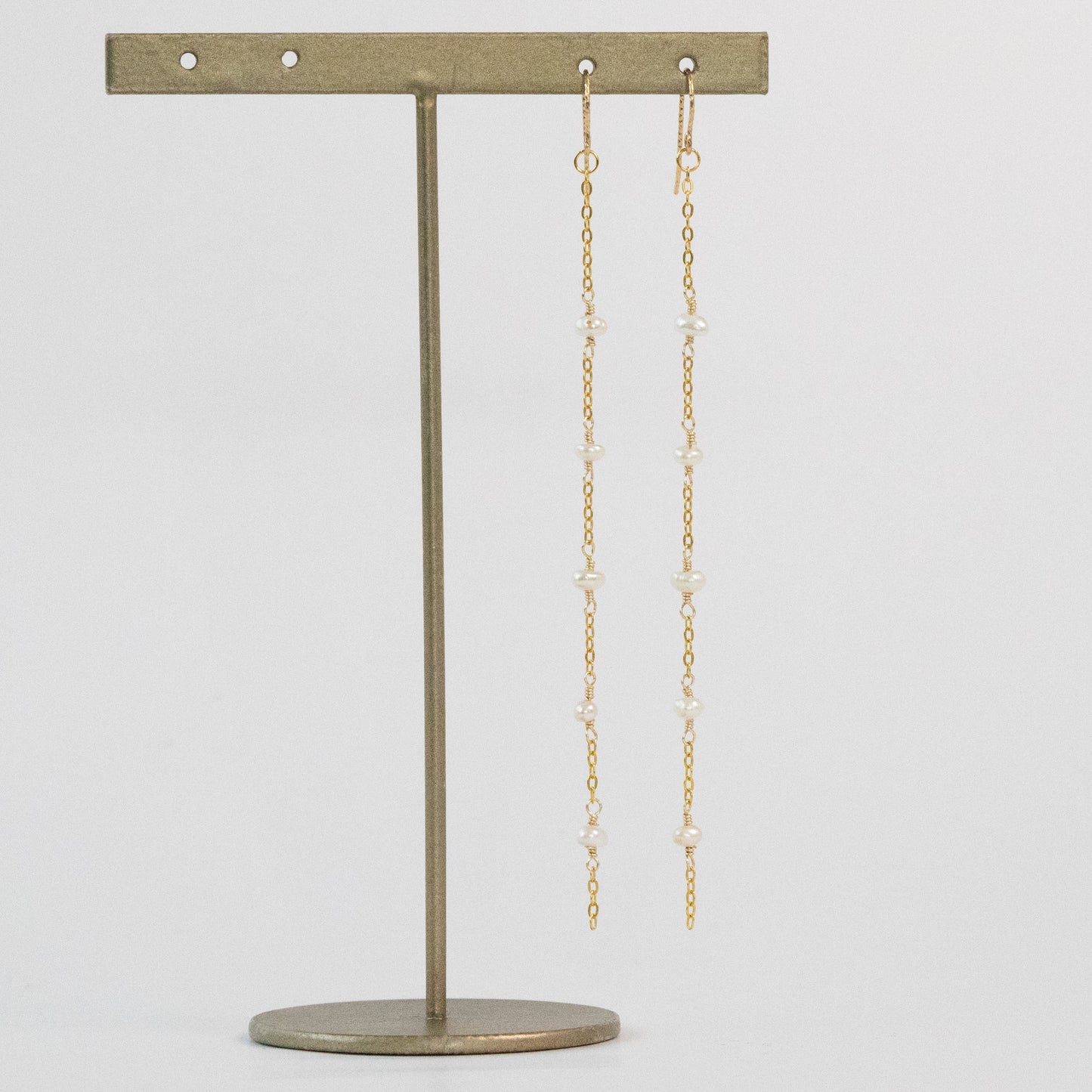 【ピアス／イヤリング】淡水パール ステーションピアス