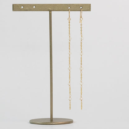 【ピアス／イヤリング】淡水パール ステーションピアス