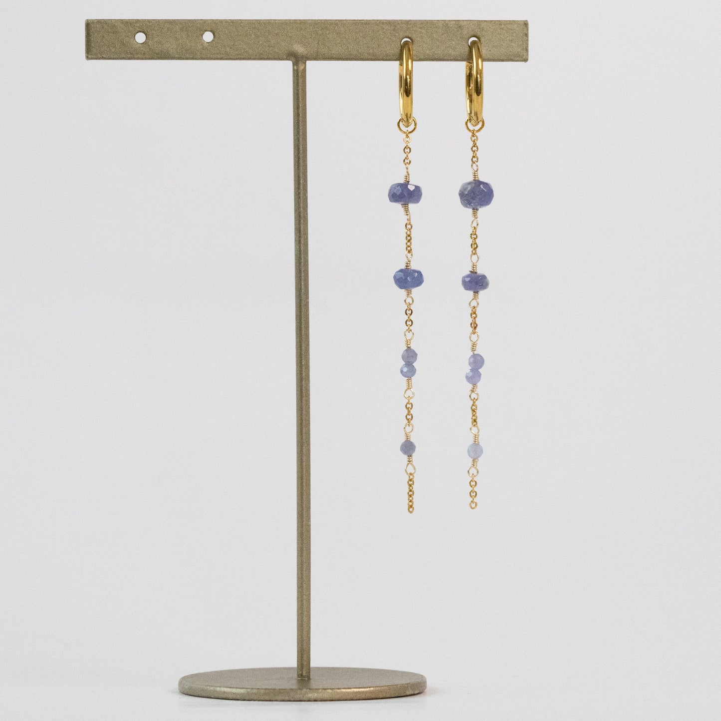 【ピアス／イヤリング】 天然タンザナイト ステーションピアス