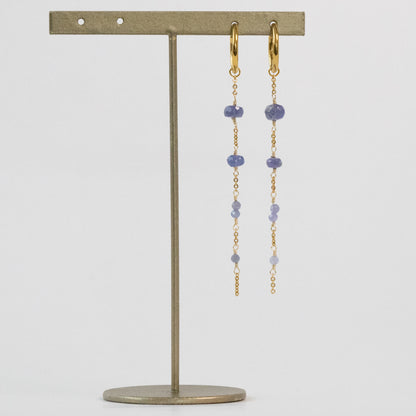 【ピアス／イヤリング】 天然タンザナイト ステーションピアス