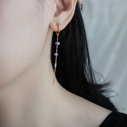 【ピアス／イヤリング】 天然タンザナイト ステーションピアス