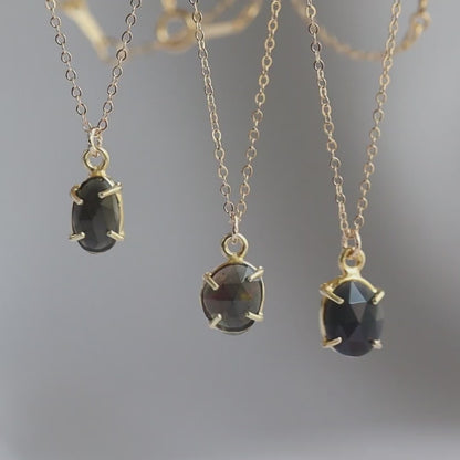 【3点限定】1点ものブラックオパールネックレス（14kgf)